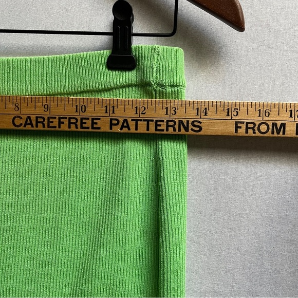 Zara Bright Green Rib tank/ Pencil Skirt Dress Set Sz L - Picture 12 of 12